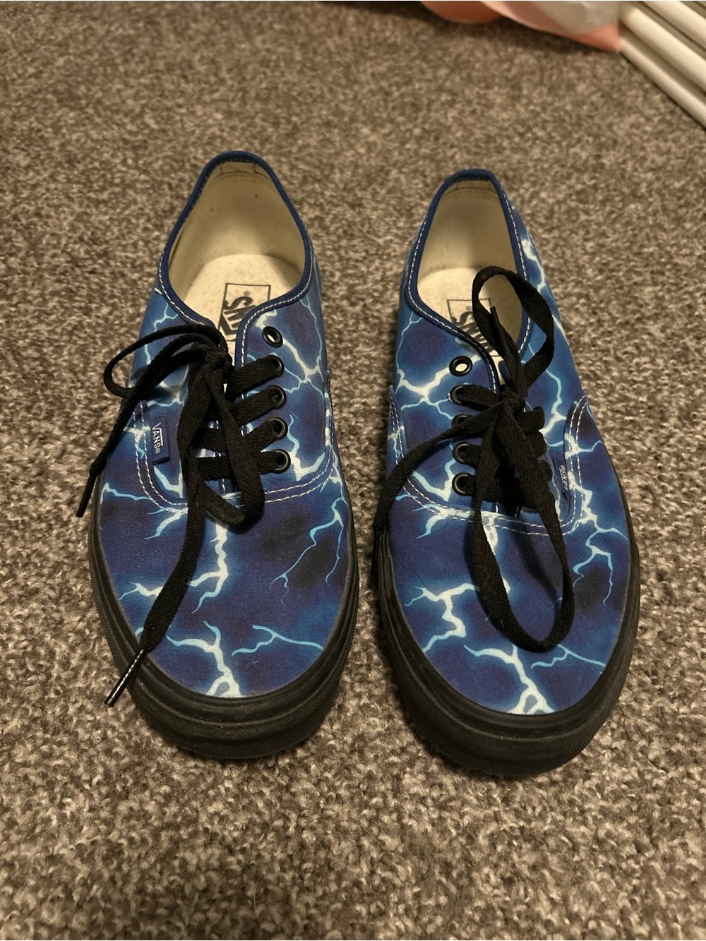 Vans Blue Lightning Canvas Low-Top Sneakers